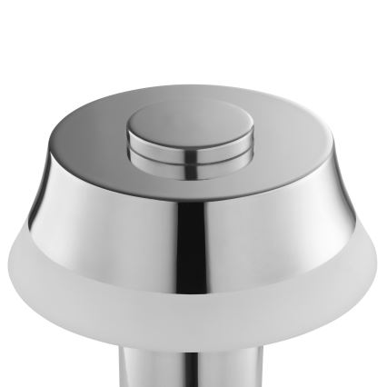 Brilliant - Lampe de table LED tactile, dimmable et rechargeable KINICH LED/2,5W/5V 2700K 2600 mAh chrome brillant