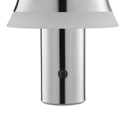 Brilliant - Lampe de table LED tactile, dimmable et rechargeable KINICH LED/2,5W/5V 2700K 2600 mAh chrome brillant