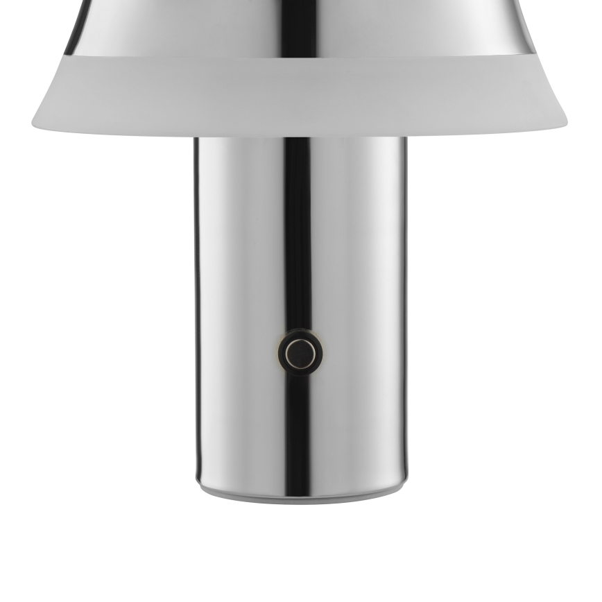 Brilliant - Lampe de table LED tactile, dimmable et rechargeable KINICH LED/2,5W/5V 2700K 2600 mAh chrome brillant