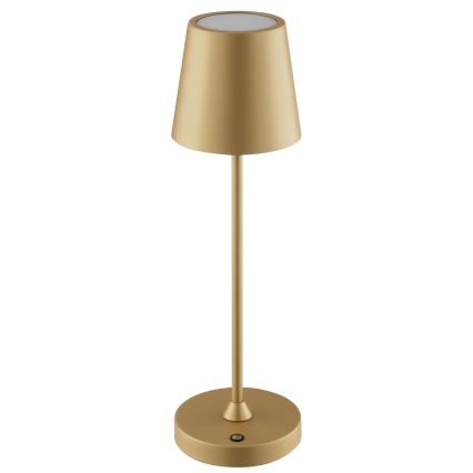 Brilliant - Lampe de table d'extérieur LED tactile dimmable et rechargeable ELORA LED/2,5W/5V 2700K 2600 mAh IP44 dorée