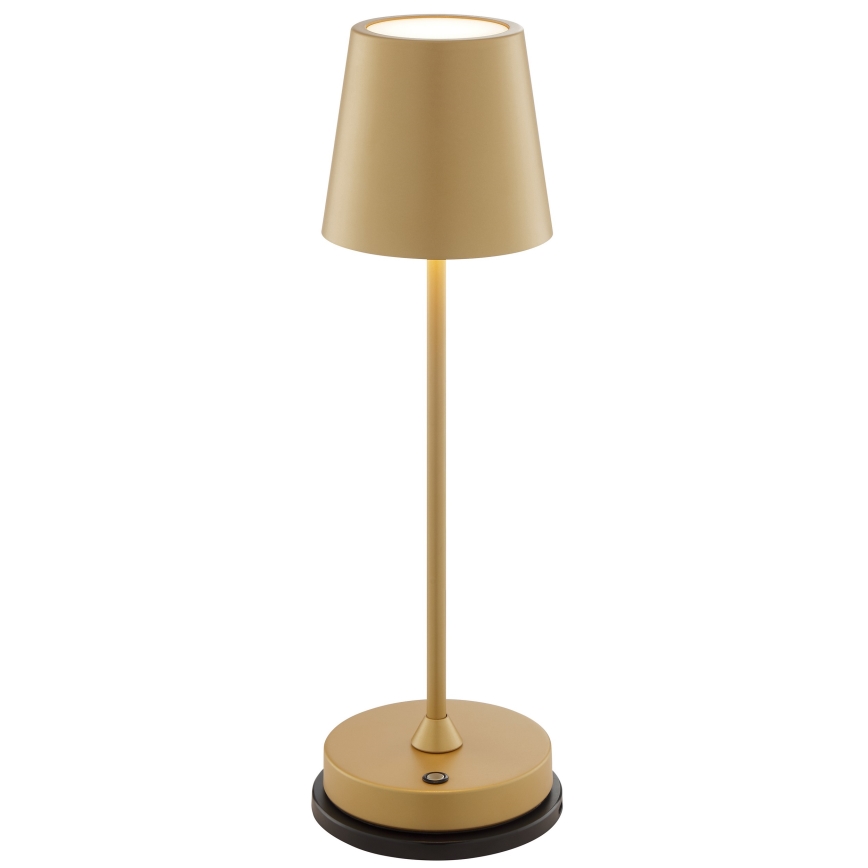 Brilliant - Lampe de table d'extérieur LED tactile dimmable et rechargeable ELORA LED/2,5W/5V 2700K 2600 mAh IP44 dorée