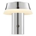 Brilliant - Lampe de table LED tactile, dimmable et rechargeable KINICH LED/2,5W/5V 2700K 2600 mAh chrome brillant