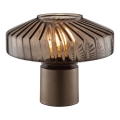 Brilliant - Lampe de table LYN 1xE27/20W/230V brun / brun fumé