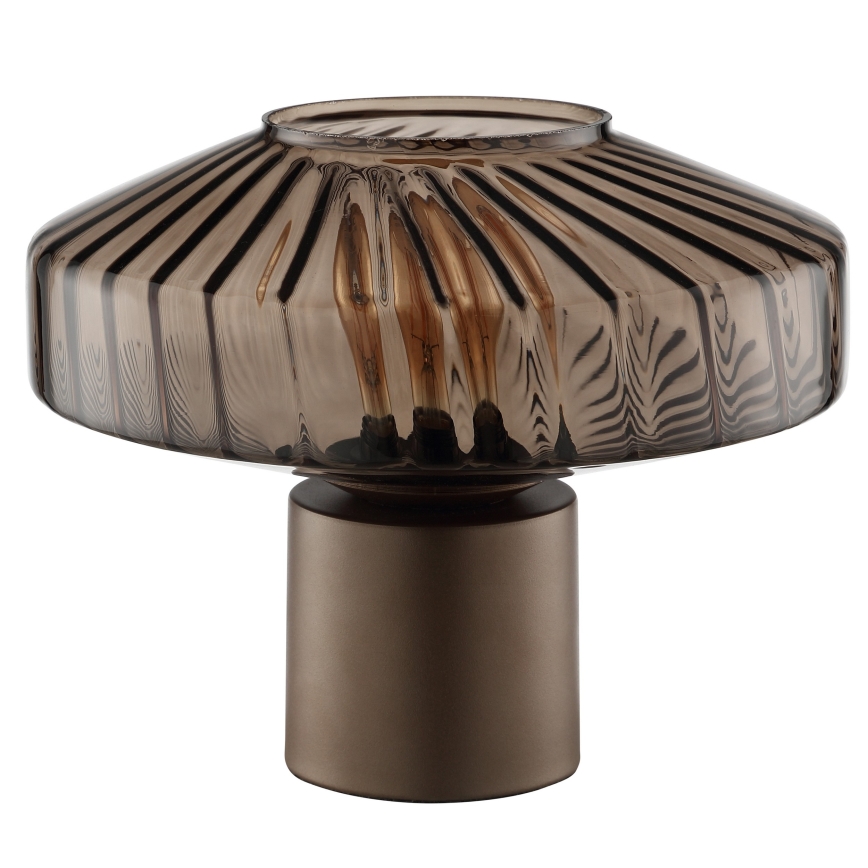 Brilliant - Lampe de table LYN 1xE27/20W/230V brun / brun fumé