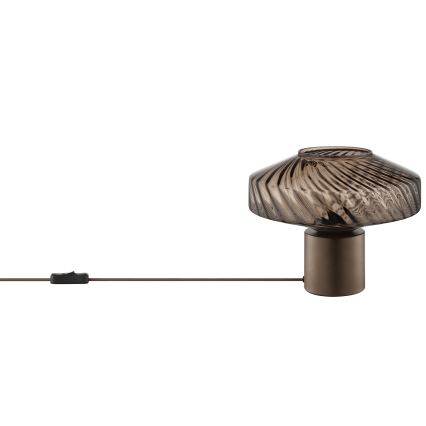 Brilliant - Lampe de table LYN 1xE27/20W/230V brun / brun fumé