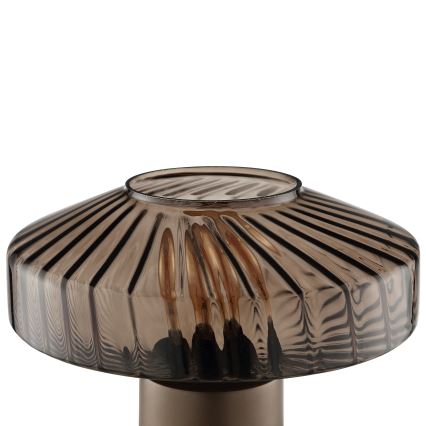 Brilliant - Lampe de table LYN 1xE27/20W/230V brun / brun fumé