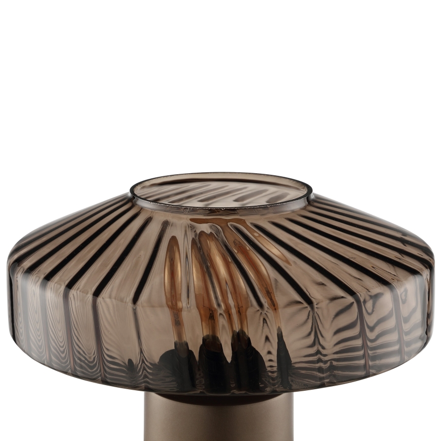 Brilliant - Lampe de table LYN 1xE27/20W/230V brun / brun fumé