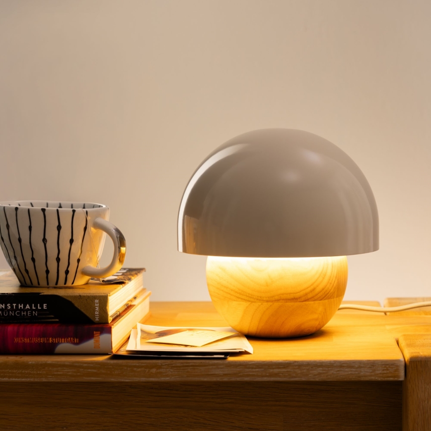 Brilliant - Lampe de table NALAM 1xE14/40W/230V gris/frêne - FSC certifié