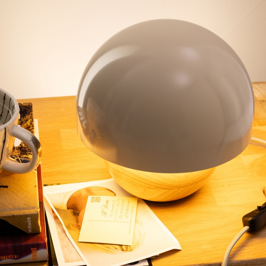 Brilliant - Lampe de table NALAM 1xE14/40W/230V gris/frêne - FSC certifié