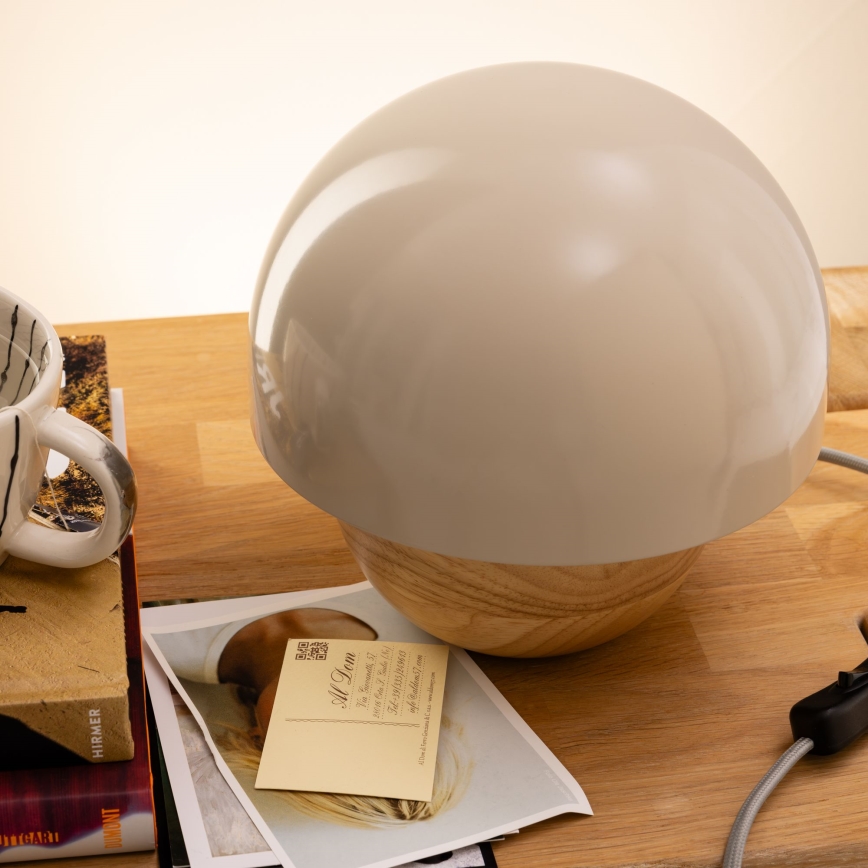 Brilliant - Lampe de table NALAM 1xE14/40W/230V gris/frêne - FSC certifié