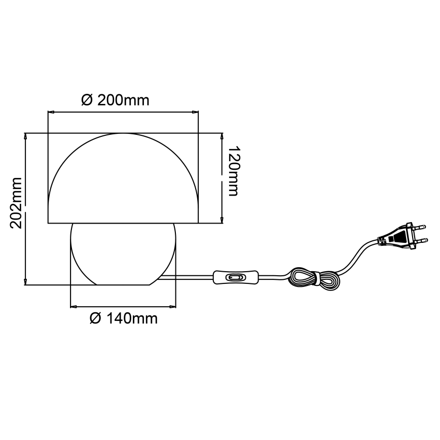 Brilliant - Lampe de table NALAM 1xE14/40W/230V gris/frêne - FSC certifié