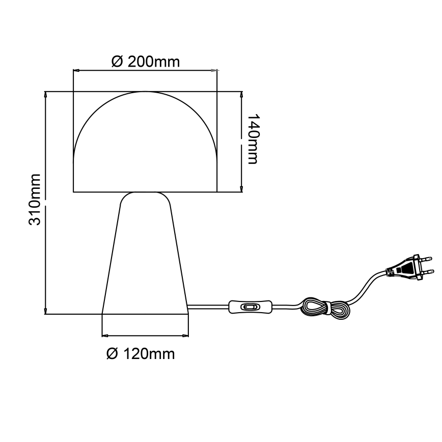 Brilliant - Lampe de table NALAM 1xE14/40W/230V noir/frêne - FSC certifié