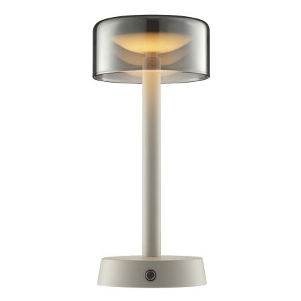 Brilliant - Lampe de table d'extérieur LED RAZOR, tactile et dimmable, rechargeable, 2,5W/5V, 2700K, 2600 mAh, IP44, gris