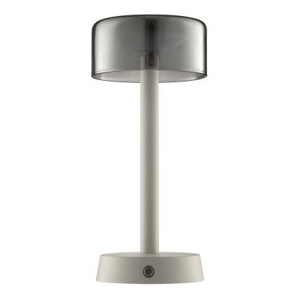 Brilliant - Lampe de table d'extérieur LED RAZOR, tactile et dimmable, rechargeable, 2,5W/5V, 2700K, 2600 mAh, IP44, gris