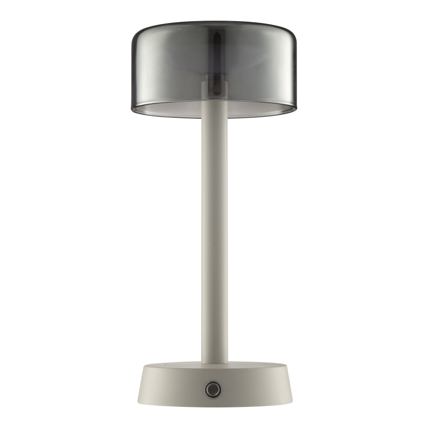 Brilliant - Lampe de table d'extérieur LED RAZOR, tactile et dimmable, rechargeable, 2,5W/5V, 2700K, 2600 mAh, IP44, gris