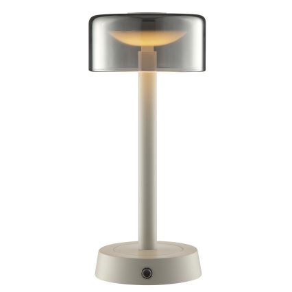 Brilliant - Lampe de table d'extérieur LED RAZOR, tactile et dimmable, rechargeable, 2,5W/5V, 2700K, 2600 mAh, IP44, gris