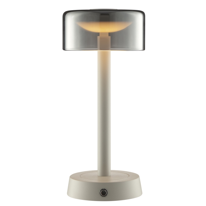 Brilliant - Lampe de table d'extérieur LED RAZOR, tactile et dimmable, rechargeable, 2,5W/5V, 2700K, 2600 mAh, IP44, gris