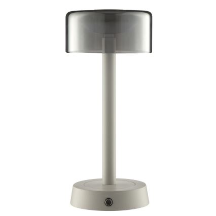 Brilliant - Lampe de table d'extérieur LED RAZOR, tactile et dimmable, rechargeable, 2,5W/5V, 2700K, 2600 mAh, IP44, gris