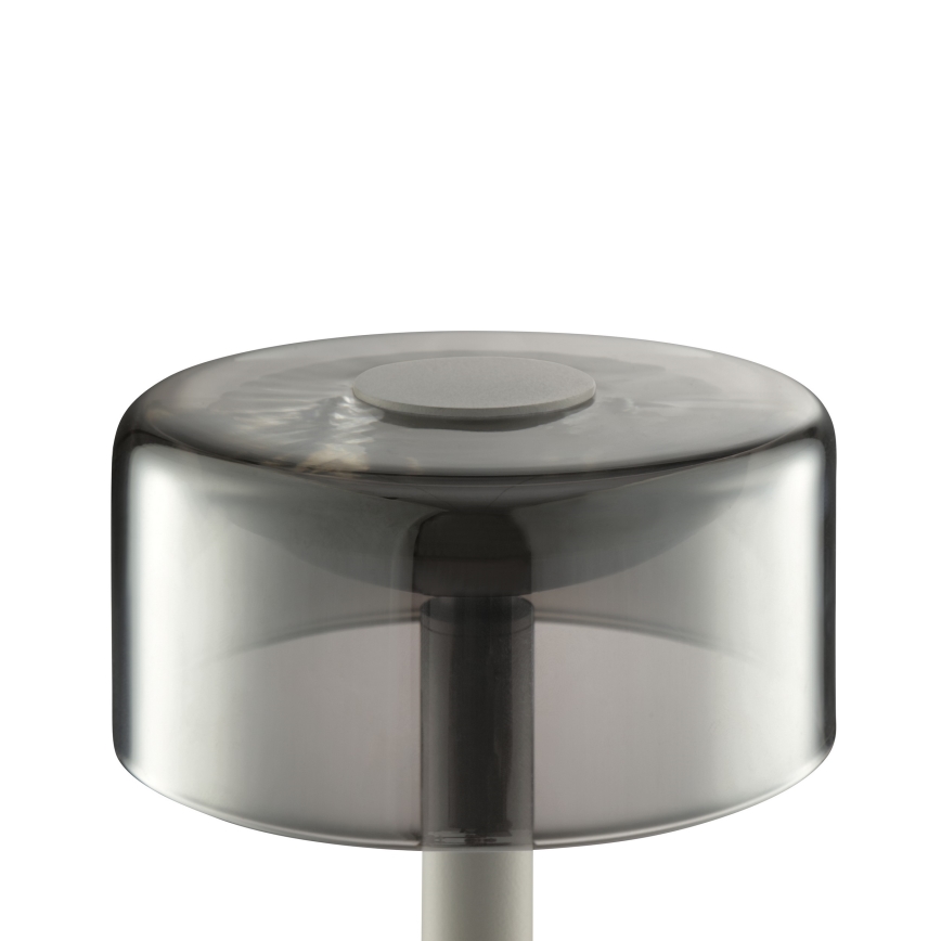 Brilliant - Lampe de table d'extérieur LED RAZOR, tactile et dimmable, rechargeable, 2,5W/5V, 2700K, 2600 mAh, IP44, gris