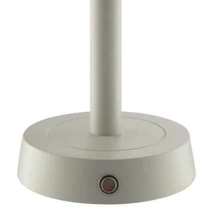 Brilliant - Lampe de table d'extérieur LED RAZOR, tactile et dimmable, rechargeable, 2,5W/5V, 2700K, 2600 mAh, IP44, gris