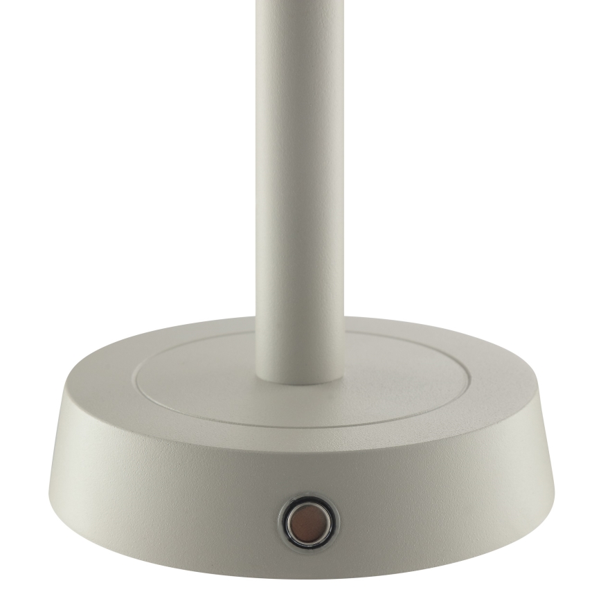 Brilliant - Lampe de table d'extérieur LED RAZOR, tactile et dimmable, rechargeable, 2,5W/5V, 2700K, 2600 mAh, IP44, gris