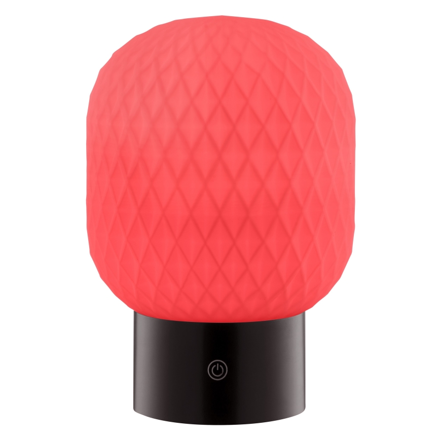 Brilliant - SARASTRO Lampe de table d'extérieur tactile et rechargeable à intensité réglable, LED RGBW, 3W/5V, 2700K, 1800 mAh, IP44, blanche