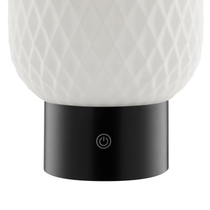 Brilliant - SARASTRO Lampe de table d'extérieur tactile et rechargeable à intensité réglable, LED RGBW, 3W/5V, 2700K, 1800 mAh, IP44, blanche