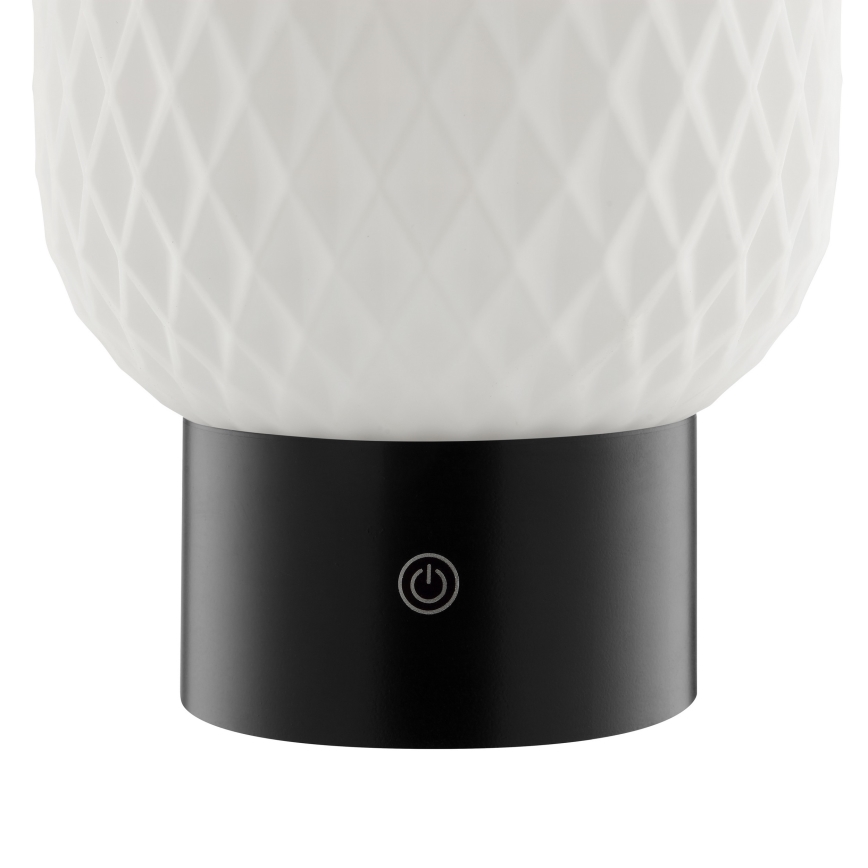 Brilliant - SARASTRO Lampe de table d'extérieur tactile et rechargeable à intensité réglable, LED RGBW, 3W/5V, 2700K, 1800 mAh, IP44, blanche