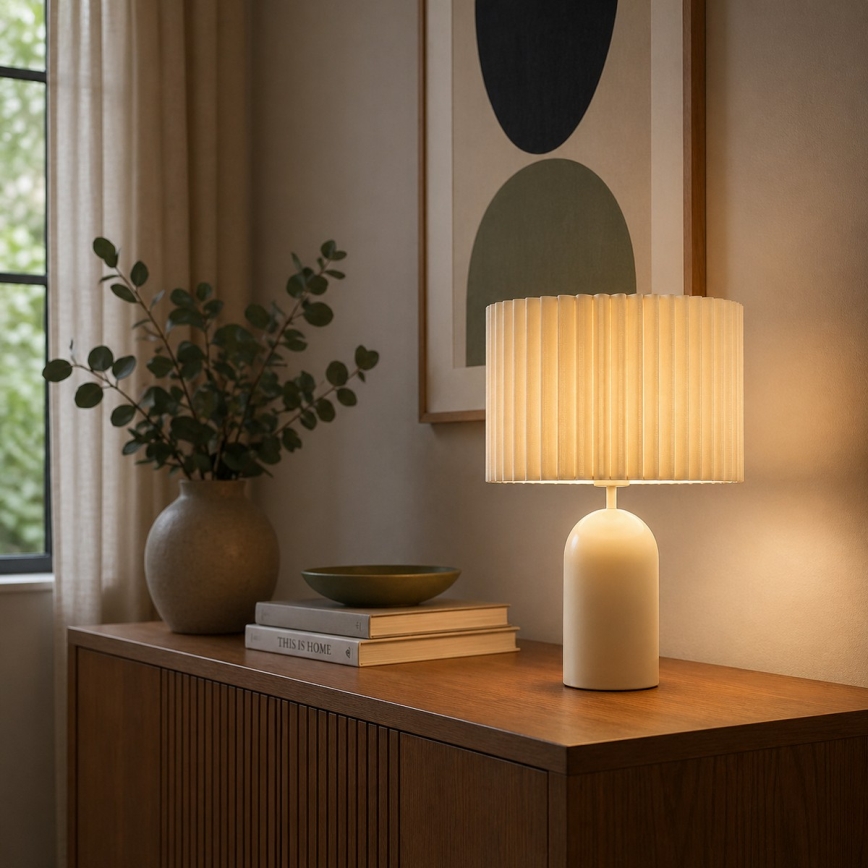 Brilliant - Lampe de table VELIN 1xE27/20W/230V crème