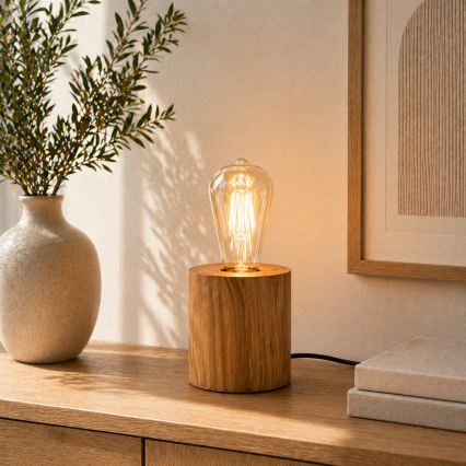 Brilliant - Lampe de table WOODRA 1xE27/20W/230V en pin