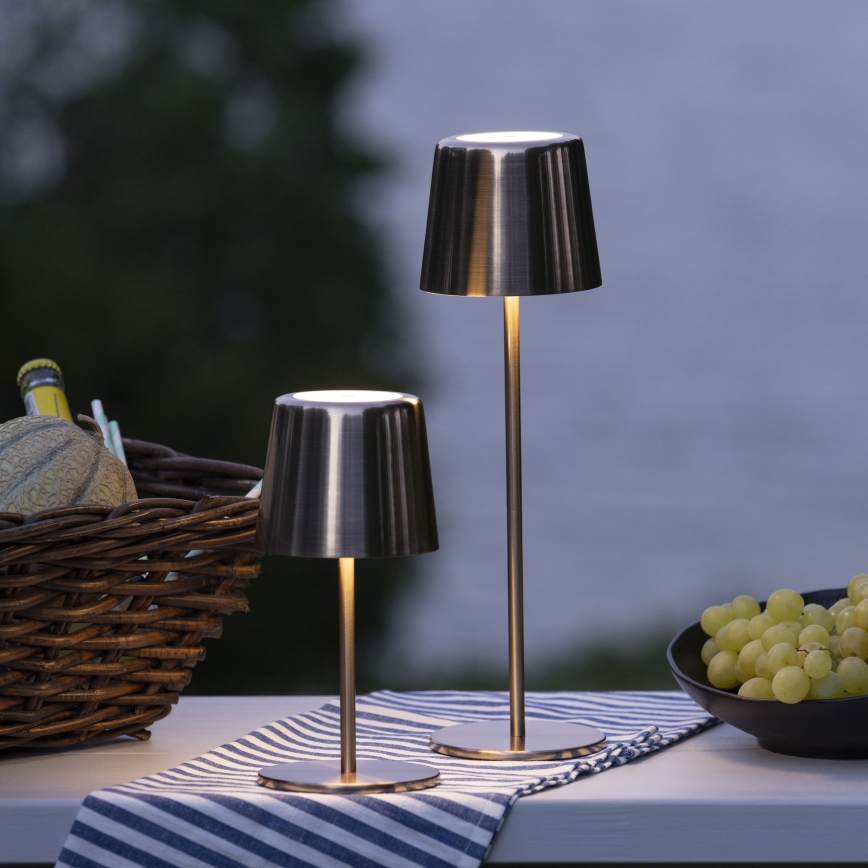 Brilliant - Lampe d'extérieur tactile à intensité variable XAANA LED/4W/5V 3000/4000/6500K 2600 mAh IP44 cuivre