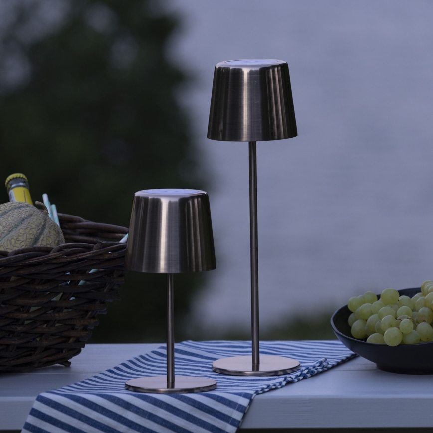 Brilliant - Lampe d'extérieur tactile à intensité variable XAANA LED/4W/5V 3000/4000/6500K 2600 mAh IP44 cuivre