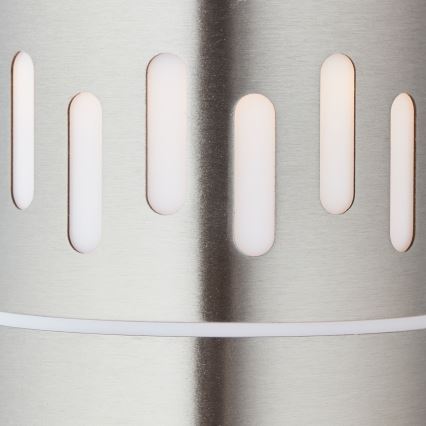 Brilliant - Lampe extérieure avec détecteur LEIGH LED/0,9W/230V + 1xE27/11W 80 cm IP44 chrome brillant