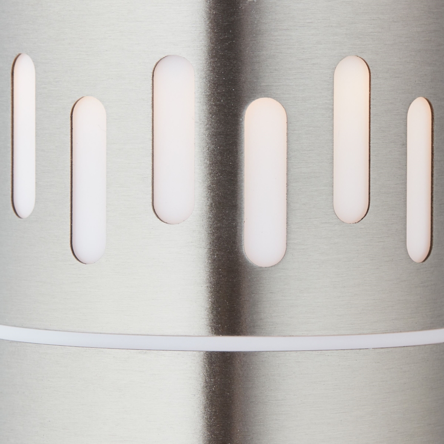 Brilliant - Lampe extérieure avec détecteur LEIGH LED/0,9W/230V + 1xE27/11W 80 cm IP44 chrome brillant