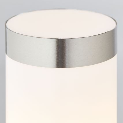 Brilliant - Lampe extérieure avec détecteur LEIGH LED/0,9W/230V + 1xE27/11W 80 cm IP44 chrome brillant