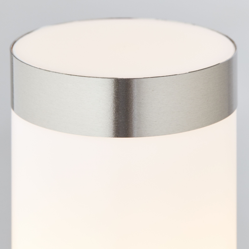 Brilliant - Lampe extérieure avec détecteur LEIGH LED/0,9W/230V + 1xE27/11W 80 cm IP44 chrome brillant