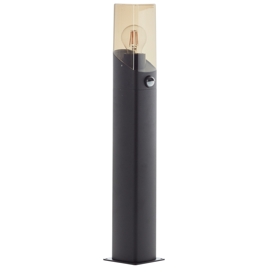 Brilliant - Lampe extérieure avec détecteur MINOU 1xE27/10W/230V IP44 noir/fumé