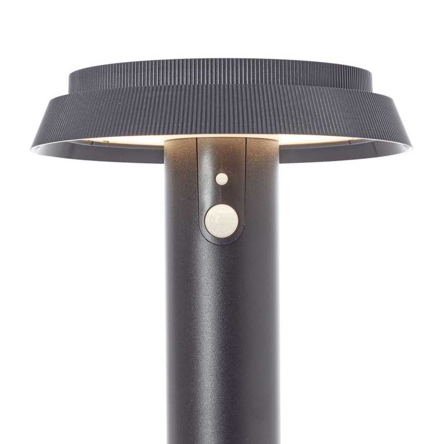 Brilliant - Lampe solaire avec détecteur ALVERO LED/4W/3,7V 50 cm IP44 noir