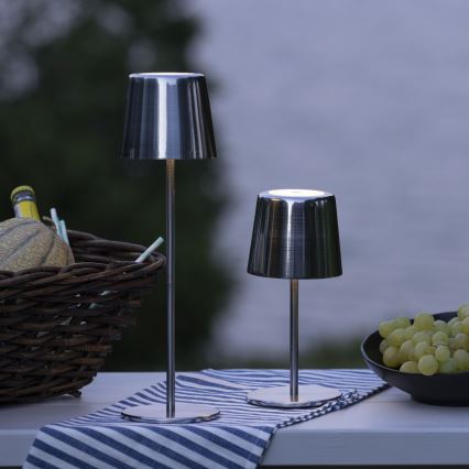 Brilliant - Lampe tactile d'extérieur à intensité variable XAANA LED/4W/5V 3000/4000/6500K IP44 doré chrome brillant