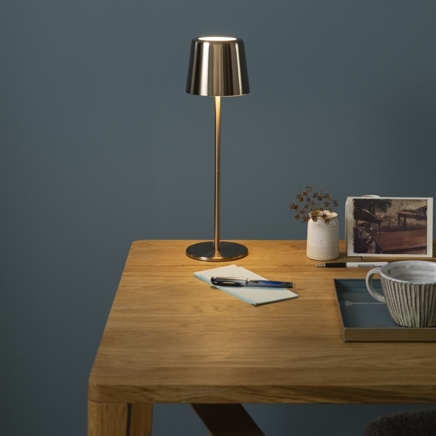 Brilliant - Lampe tactile d'extérieur à intensité variable XAANA LED/4W/5V 3000/4000/6500K IP44 doré