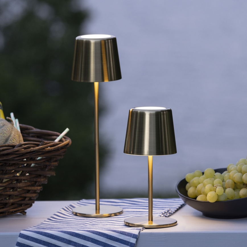 Brilliant - Lampe tactile d'extérieur à intensité variable XAANA LED/4W/5V 3000/4000/6500K IP44 doré