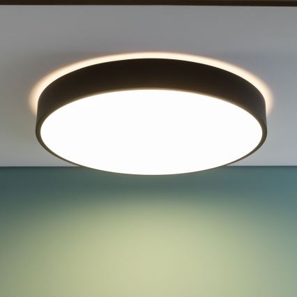 Brilliant - Plafonnier LED dimmable SLIMLINE LED/60W/230V 3000-6500K Ø 49 cm noir + télécommande