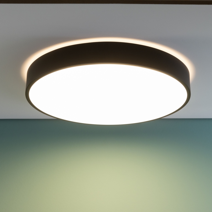 Brilliant - Plafonnier LED dimmable SLIMLINE LED/60W/230V 3000-6500K Ø 49 cm noir + télécommande