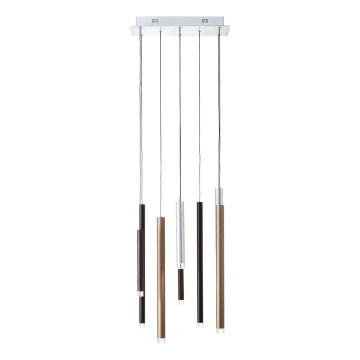 Brilliant - LED Lustre dimmable suspendu sur câble CEMBALO LED/32W/230V chrome mat/noir/marron
