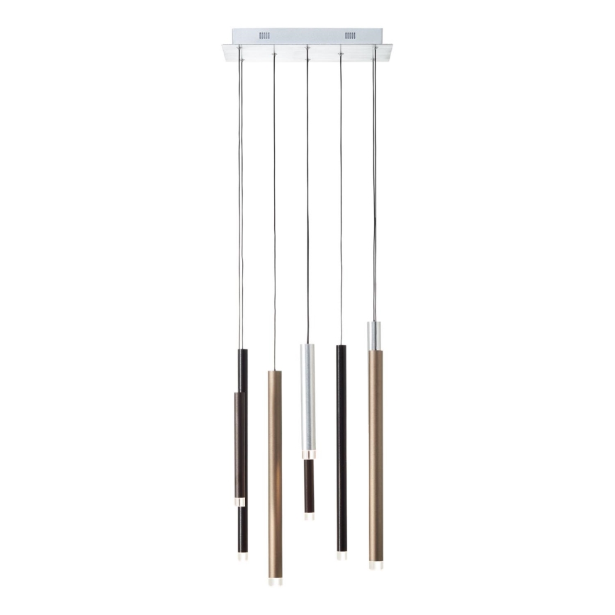 Brilliant - LED Lustre dimmable suspendu sur câble CEMBALO LED/32W/230V chrome mat/noir/marron