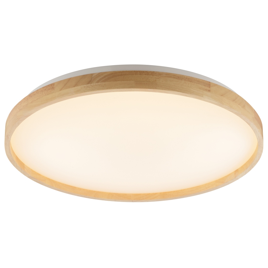 Brilliant - Plafonnier LED dimmable ALSON LED/17W/230V 3000-6500K Ø 49,5 cm bois d'hévéa + télécommande