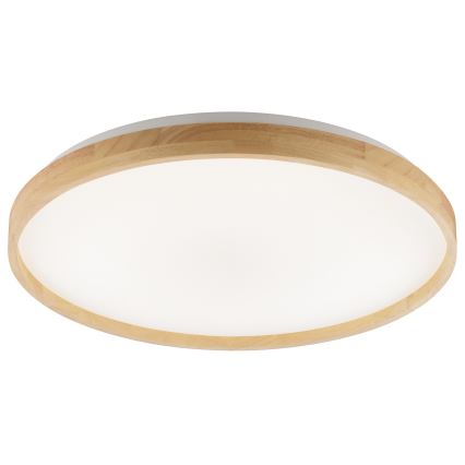 Brilliant - Plafonnier LED dimmable ALSON LED/17W/230V 3000-6500K Ø 49,5 cm bois d'hévéa + télécommande