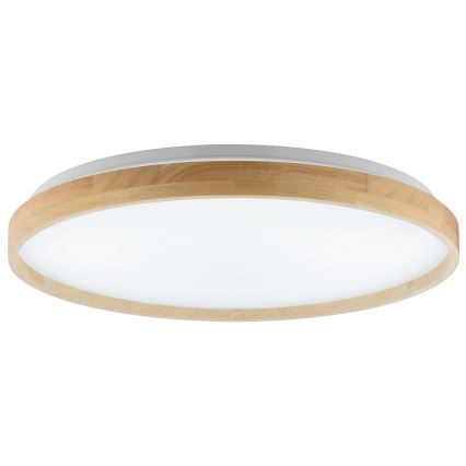 Brilliant - Plafonnier LED dimmable ALSON LED/17W/230V 3000-6500K Ø 49,5 cm bois d'hévéa + télécommande