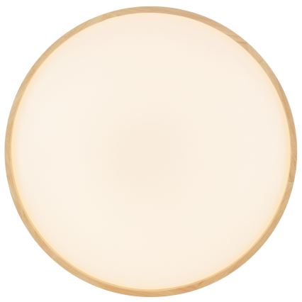 Brilliant - Plafonnier LED dimmable ALSON LED/17W/230V 3000-6500K Ø 49,5 cm bois d'hévéa + télécommande