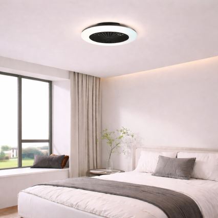 Brilliant - Plafonnier LED dimmable avec ventilateur MONTERO LED/20W/230V 2700-6500K Ø 42 cm noir + télécommande